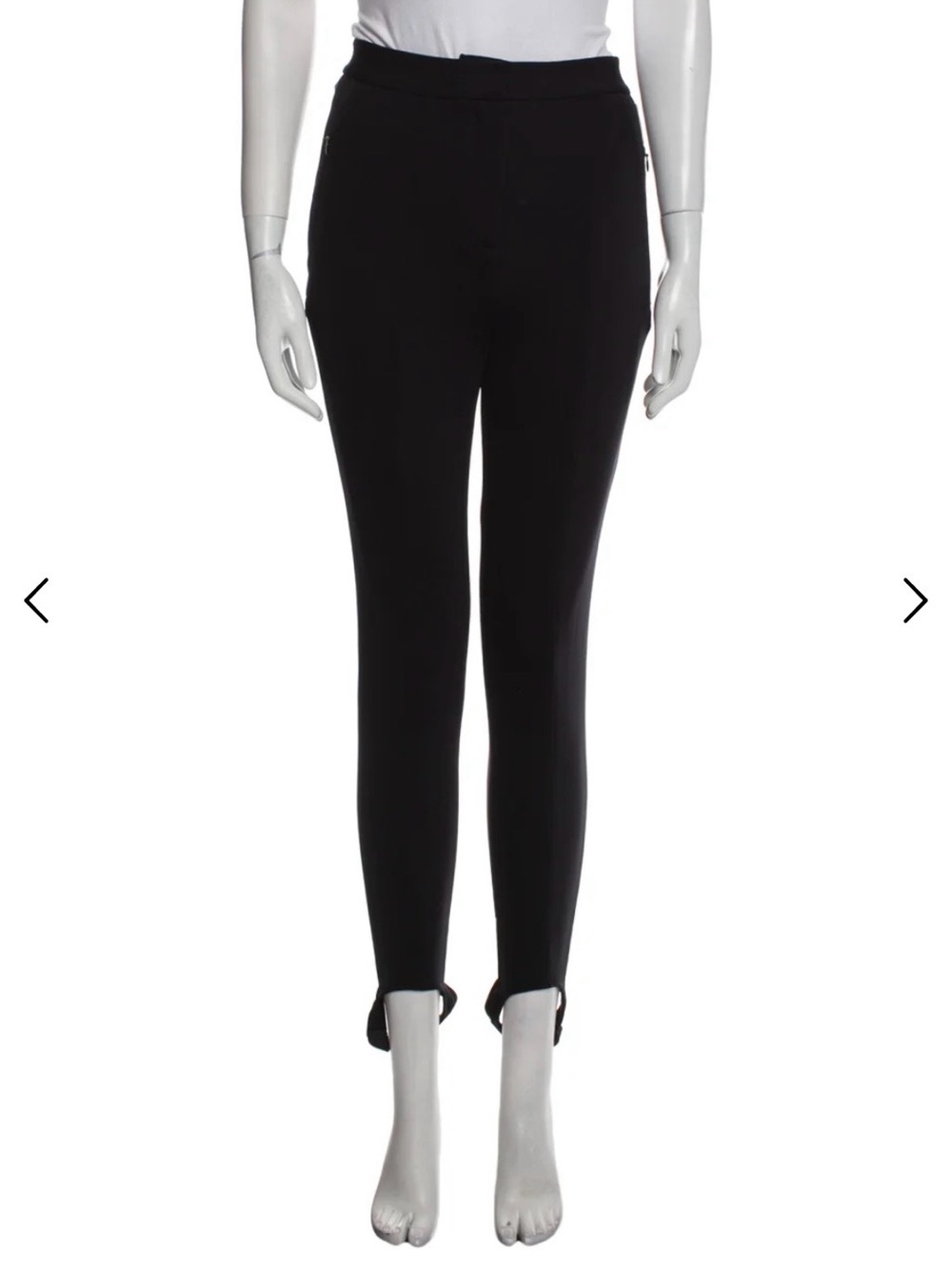 Tibi Black Ponte High-Rise Leggings